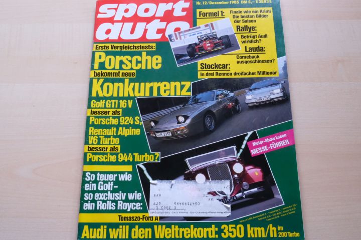 Deckblatt Sport Auto (12/1985)